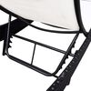 vidaXL Chaise longue R&eacute;sine tress&eacute;e Noir