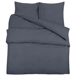 vidaXL Ensemble de housse de couette Anthracite 240x220 cm Coton