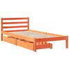 vidaXL Cadre de lit sans matelas cire marron 75x190 cm bois pin massif