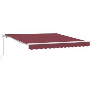 vidaXL Auvent manuel r&eacute;tractable bordeaux 300x250 cm