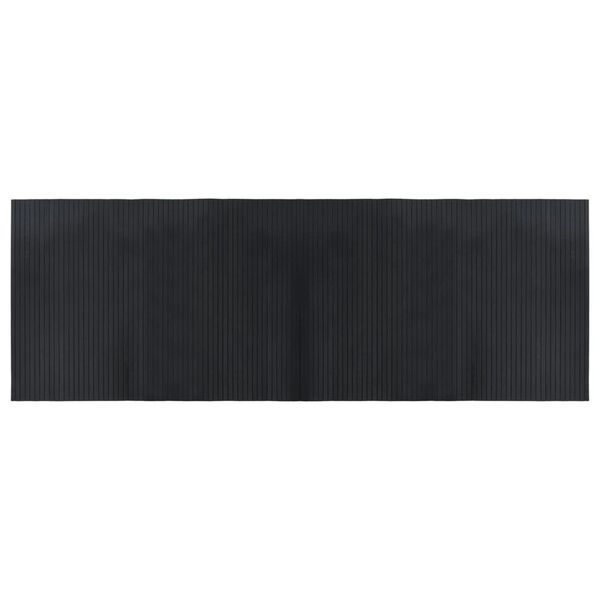 vidaXL Tapis rectangulaire noir 70x200 cm bambou