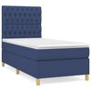 vidaXL Sommier &agrave; lattes de lit avec matelas Bleu 90x190 cm Tissu