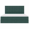 vidaXL Lit avec rangement et matelas Vert fonc&eacute; 180 x 200 cm Velours