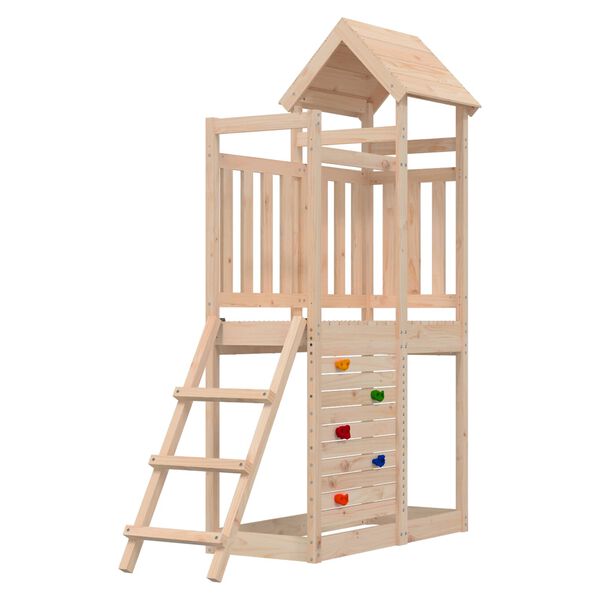 vidaXL Tour de jeu Marron 110,5 x 52,5 x 214 cm Pin massif