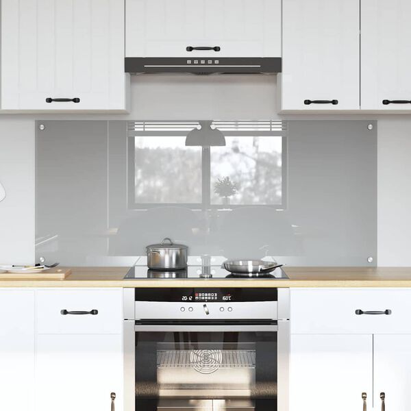 vidaXL Protection de cuisine 2 pcs Gris clair 70 x 60 cm verre tremp&eacute;