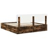 vidaXL Cadre de lit Ch&ecirc;ne fum&eacute; 200 x 200 cm Bois Ing&eacute;nierie