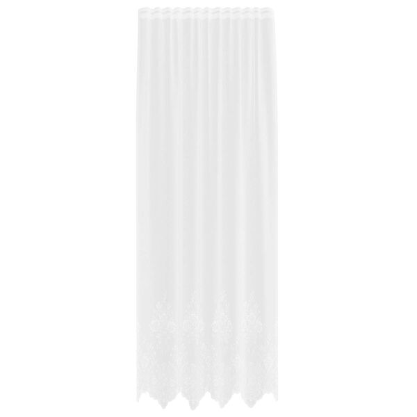 vidaXL Rideau en Dentelle Floral Blanc 280 x 150 cm Polyester