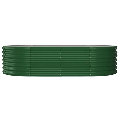 vidaXL Lit surélevé de jardin Acier enduit de poudre 152x80x36 cm Vert