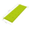 vidaXL Banc Batavia avec coussin vert vif 150 cm Bois de teck massif