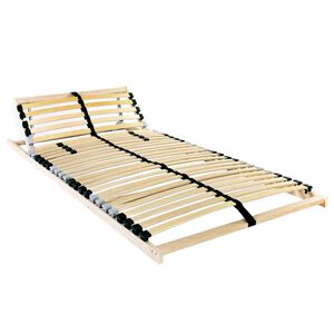 vidaXL Sommier &agrave; lattes Marron 70 x 190 cm Bois de h&ecirc;tre massif
