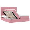 vidaXL Lit de Rangement avec matelas Rose 200 x 200 cm Velours