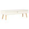 vidaXL Meuble TV blanc 120x35x35 cm bois de pin massif