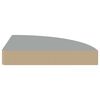vidaXL &Eacute;tag&egrave;re d'angle flottante gris 25x25x3,8 cm MDF