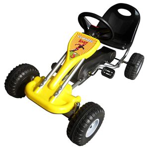 vidaXL Kart &agrave; p&eacute;dales Jaune