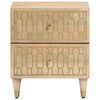 vidaXL Table de chevet 40x33x46 cm Bois de manguier solide