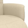 vidaXL Fauteuil inclinable avec repose-pied cr&egrave;me tissu