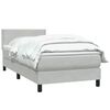 vidaXL Sommier &agrave; lattes de lit et matelas gris clair 90x220 cm velours