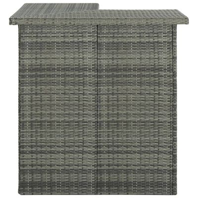 vidaXL Ensemble de bar de jardin 8 pcs et coussins Résine tressée Gris