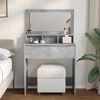 vidaXL Tables de maquillage pour chambre Gris b&eacute;ton 80 x 39,6 x 135 cm