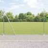 vidaXL Cl&ocirc;ture avec poteau Argent&eacute; 1,6 x 10 m Acier