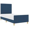 vidaXL Cadre de lit avec t&ecirc;te de lit Bleu 90 x 200 cm tissu