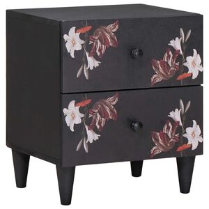 vidaXL Table de chevet Marron 40 x 33 x 46 cm Bois de mangue massif