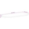 vidaXL Dessus de table 110x40x2,5cm ovale bois massif de manguier brut