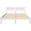 vidaXL Cadre de lit avec t&ecirc;te de lit Blanc 120 x 190 cm Pin massif