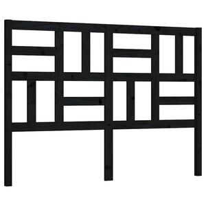 vidaXL T&ecirc;te de lit Noir 126x4x104 cm Bois massif de pin