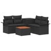 vidaXL Ensemble de Canap&eacute;s 6 pcs 4-Nombre de places Noir