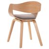 vidaXL Chaises &agrave; manger lot de 4 bois courb&eacute; et tissu taupe