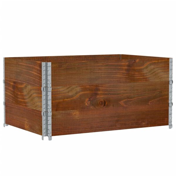 vidaXL Colliers de palette 3 pcs marron 120x80 cm bois de pin solide