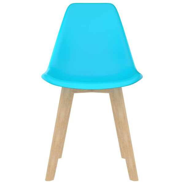 vidaXL Chaises &agrave; manger lot de 2 bleu plastique