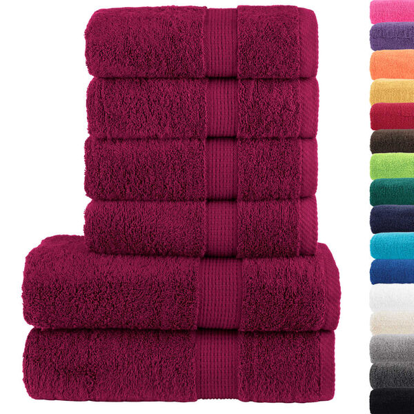 vidaXL Ensemble de serviettes de qualit&eacute; sup&eacute;rieure SOLUND 6 pcs