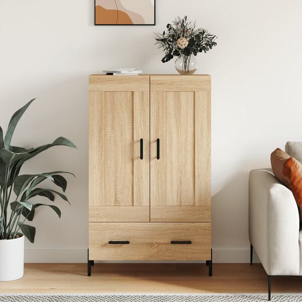 vidaXL Buffet haut ch&ecirc;ne sonoma 69,5x31x115 cm bois d'ing&eacute;nierie