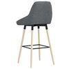 vidaXL Tabourets de bar lot de 2 gris foncé tissu