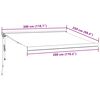 vidaXL Auvent r&eacute;tractable anthracite/blanc 3x2,5 m tissu et aluminium
