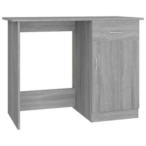 vidaXL Bureau Sonoma gris 100x50x76 cm Bois d'ing&eacute;nierie