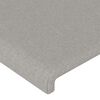 vidaXL T&ecirc;te de lit Gris clair 200x5x118/128 cm Tissu