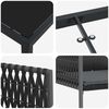vidaXL Ensemble de salle &agrave; manger pour jardin 5 pcs Noir et gris