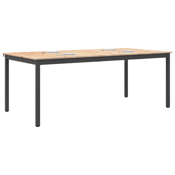 vidaXL Table de salle &agrave; manger / Table de repas Naturel