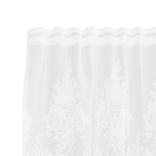 vidaXL Rideau en Dentelle Floral Blanc 120 x 1200 cm Polyester