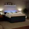 vidaXL Sommier &agrave; lattes de lit avec matelas Noir 180x200 cm Velours