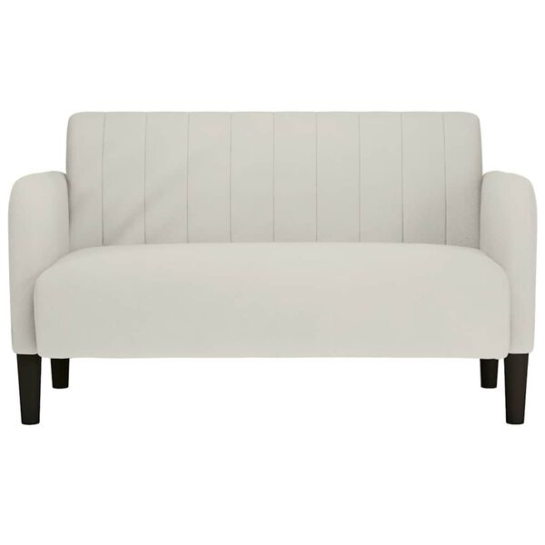 vidaXL Canap&eacute; causeuse cr&egrave;me 109 cm velours