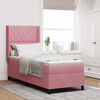 vidaXL Lit &agrave; Ressorts avec Matelas LED Argyle Rose 80 x 200 cm Velours