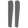 vidaXL T&ecirc;te de lit avec oreilles Gris 203x23x118/128 cm Similicuir