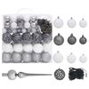 vidaXL Arbre de No&euml;l artificiel pr&eacute;-&eacute;clair&eacute;/boules pommes de pin 210cm