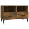 vidaXL Meuble TV Ch&ecirc;ne fum&eacute; 80x36x50 cm Bois d'ing&eacute;nierie