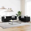 vidaXL Jeu de canap&eacute; &agrave; 2 places et &agrave; 3 places Cuir synth&eacute;tique Noir