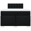 vidaXL Sommier &agrave; lattes de lit avec matelas Noir 120x200 cm Tissu